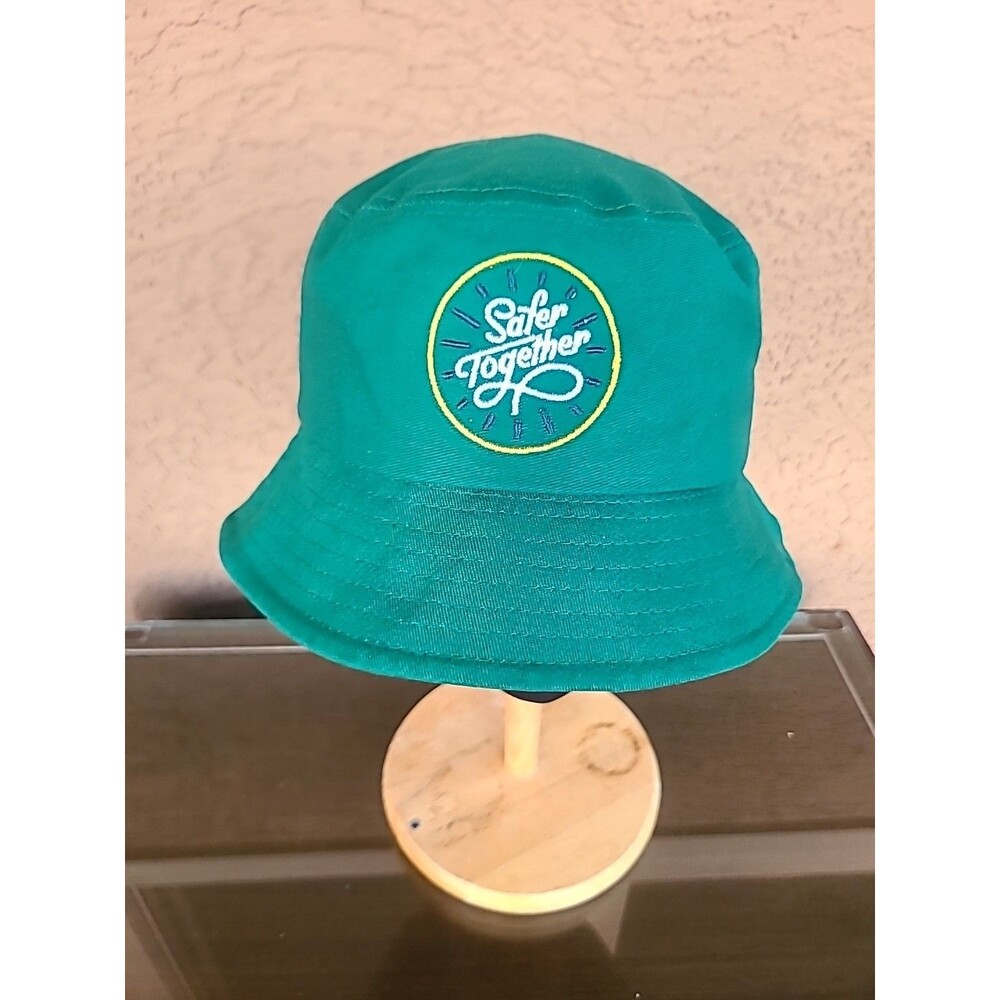 Unbranded Safer Together Bucket Hat Green OSFM Streetwear Fashion Style